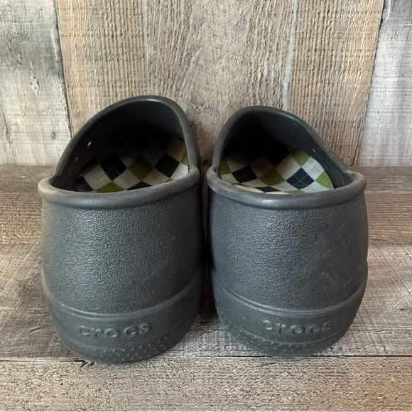 Womens Crocs Neria Black Professional Comfort Slip On Clogs Shoes Size 7 M GUC - Picture 4 of 10